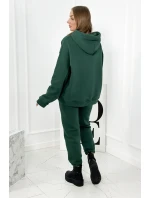 Izolovaná bavlnená súprava, mikina s vyšívacími + nohavicami zelený Izolovaná bavlnená súprava, mikina s vyšívacími + nohavicami zelený