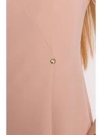 M876 Šaty so širokými manžetami - béžové