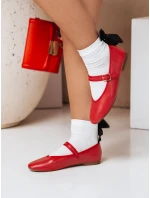 Dámske baleríny na zips ELLICAN červené FashionStreet ZY0661 Dámske baleríny na zips ELLICAN červené FashionStreet ZY0661