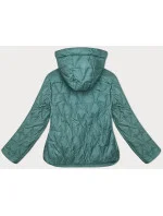 Dámska bunda v tmavej tyrkysovej farbe s ozdobným prešívaním BH Forever (BH-2331)