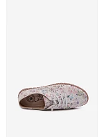 Okenní vzorové polobotky z přírodního semiše Multicolor Flaria