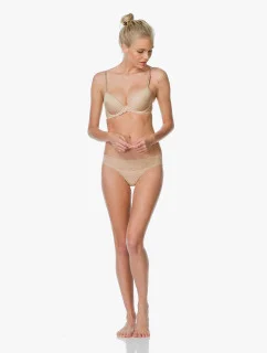 Podprsenka s kosticou QF1444E telová - Calvin Klein