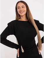 Elegantná vankúšová blúzka čierna (21898) Elegantná vankúšová blúzka čierna (21898)