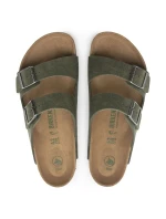 Birkenstock Arizona Vegan Microfaser Regular Dámske a pánske vegánske šľapky Desert Dust Thyme (1024550)