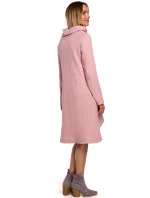 Dámske šaty s asymetrickým lemom M551 powder pink - Moe