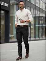 Pánske slim fit čierne FashionStreet UX4484 Pánske slim fit čierne FashionStreet UX4484