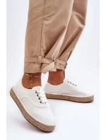 Sznurowane Trampki Espadryle Big Star LL274833 Białe