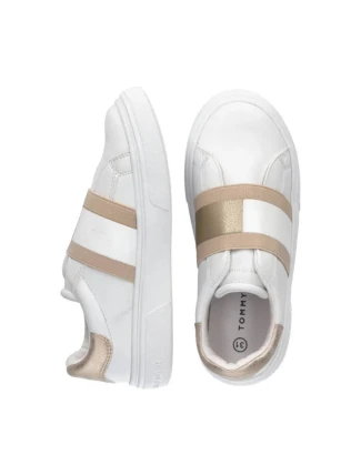 Dámska športová obuv W T3A4-32155-1383X048White with Gold - Tommy Hilfiger