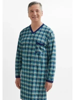 Pánska nočná košeľa Martel 501 Káro dl / r M-2XL Sylwester II