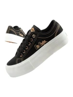 Lee Cooper dámske športové topánky na platforme čierne so zlatou dámske tenisky