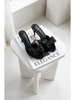 Dámské sandály na jehlovém podpatku s mašlí Černé Jelessa