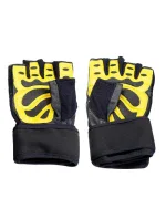 Gymnastické rukavice čierna/žltá HMS RST01 r.XXL