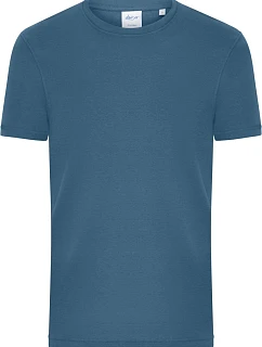 Daiber 8040 Pánske bio tričko s jemným žebrovaním 02.8040 dusty blue
