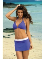 Meg Barcellona-Bianco sukňa M-266 Svetlo fialová s bielou (296) - Marko