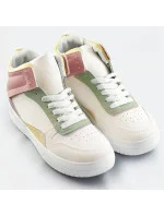 Bielo-pastelové členkové dámske tenisky sneakers (WH2122)