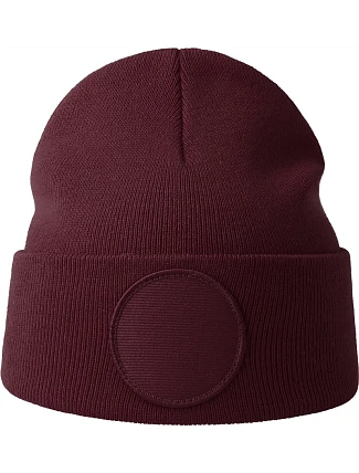 Atlantis Headwear Wind-S Circular Patch Pletená čepice patch 33.0319 vínová Atlantis Headwear Wind-S Circular Patch Pletená čepice patch 33.0319 vínová