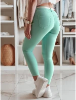 Dámske úzke nohavice s opaskom VIVASKIN mint FashionStreet UY2445
