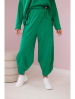 Bavlnená mikina nohavice set zelená
