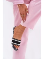 Wzorzyste Płaskie Klapki Damskie Czarne Leysi