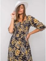 Šaty DHJ SK 13965 1.61P čierna a žltá
