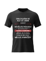 Pánské bavlněné tričko s potiskem - ZABRANÝ SKVĚLOU HOLKOU - černé 