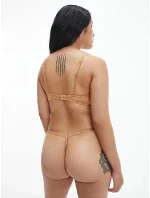 Dámske tangá 2pack QD3788E - W5K - Hnedá - Calvin Klein Dámske tangá 2pack QD3788E - W5K - Hnedá - Calvin Klein