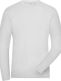 Daiber JN 1804 Pánske pracovné elastické tričko – Solid 02.1804 biele