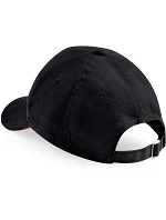 Beechfield B 20 6-panelová sendvičová čiapka „Athleisure“ 53.0020 čierna/klasická červená