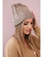 Dámska čiapka Amira K359 dark beige