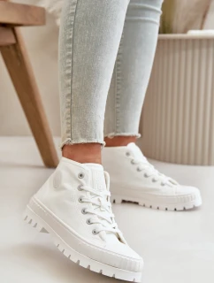 Dámske tenisky s členkovým šnurovaním Big Star OO274009 White
