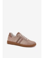 Dámske semišové nízke tenisky Dark Beige Zazoo N1068 Dámske semišové nízke tenisky Dark Beige Zazoo N1068