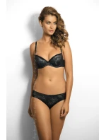 Dámske nohavičky Nuit P-309/2 čierna a strieborná - Kinga