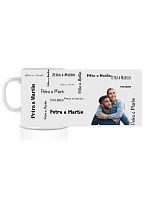 Personalizovaný klasický biely hrnček s objemom 300 ml s textom a fotografiou Personalizovaný klasický biely hrnček s objemom 300 ml s textom a fotografiou