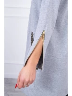 Mikina s ozdobnou šedou páskou