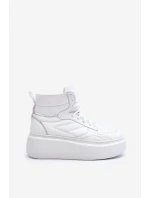 Zazoo 3392/X Dámska kožená športová obuv na platforme White Zazoo 3392/X Dámska kožená športová obuv na platforme White