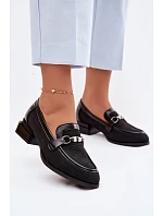 Dámské polobotky na podpatku s ozdobným detailem Černé Meliva Dámské polobotky na podpatku s ozdobným detailem Černé Meliva