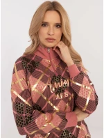 Mikina CLM BL 1259.59 tmavoružová