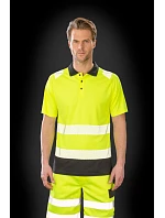 Result R 501X Bezpečnostná polokošeľa 30.501X fluorescenčná oranžová/čierna