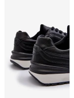 Sneakersy Męskie Skórzane BIG STAR NN174287 Czarne