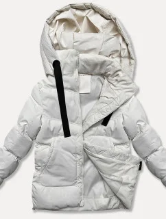 Dámska hrubá zimná bunda zo štruktúrovanej tkaniny J Style ecru (5M3251-281)