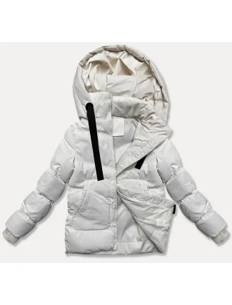 Dámska hrubá zimná bunda zo štruktúrovanej tkaniny J Style ecru (5M3251-281)