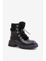 Ocieplane Botki Trapery Na Zamek Z Eko Skóry Czarne Willatta