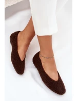 Baleriny Damskie Z Futerkiem Typu Baranek Czekoladowe Zimira