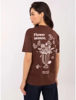 Tričko D12022AH02645V tmavohnedé Tričko D12022AH02645V tmavohnedé