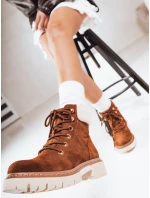 Dámske zateplené trapery ťavej farby FashionStreet ZY1290