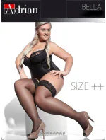 Dámske samodržiace pančuchy Adrian Bella Size ++ 15 den