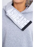 Zateplená mikina s kapucňou šedá