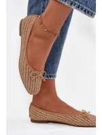 Baleríny s pletenkou a mašličkou Camel Belirra