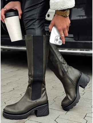 FERRINI dámske dlhé zelené topánky FashionStreet ZY0534 FERRINI dámske dlhé zelené topánky FashionStreet ZY0534