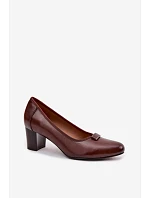 Lodičky na podpatku Vinceza 58622 Hnědé